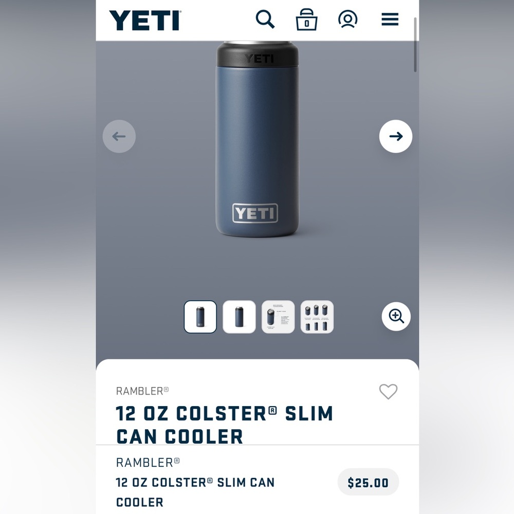 NEW Navy Yeti 12oz Can Insulated Cozy
